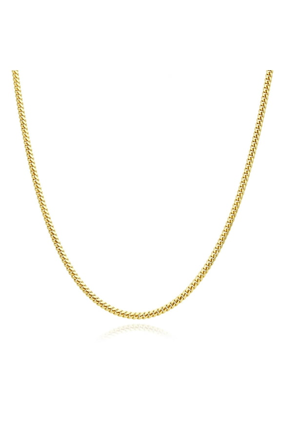 10K Yellow Gold Solid Miami Cuban Necklace Chain 1MM-5MM, 10K Gold Chain Necklace, Real 10K Gold Necklace, Next Level Jewelry