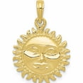 thumbnail image 1 of 10K Yellow Gold Solid Polished 3-Dimensional Sun Pendant (24 X 17) Made In Peru -Jewelry By Sweet Pea, 1 of 8