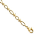thumbnail image 1 of 10K Yellow Gold Solid Polished Religious Fish 7 in. Bracelet, 1 of 1