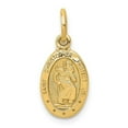 thumbnail image 1 of 10K Yellow Gold Solid Satin Polished St. Christopher Pendant, 1 of 1