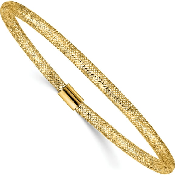 10K Yellow Gold Stretch Mesh Bracelet (Width 3) (Length 7.25) - Jbsp