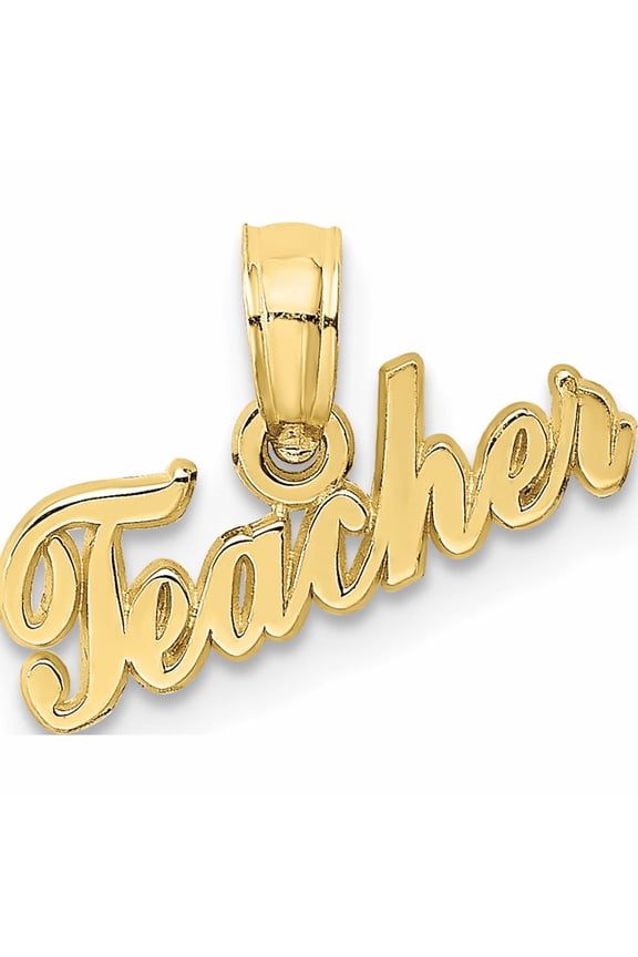10K Yellow Gold Teacher Charm