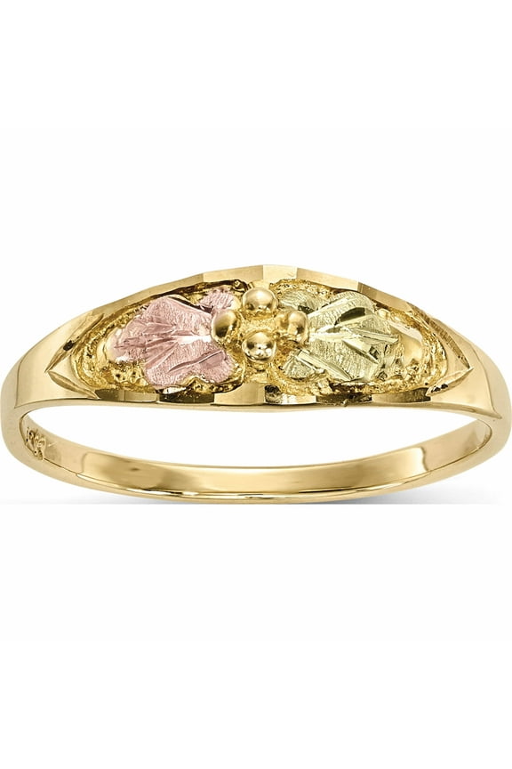 10K Yellow Gold Tri-Color Black Hills Ring (Size 7) Made In United States 10bh687