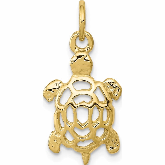 10K Yellow Gold Turtle Charm (20 X 11) Made In United States 10c537