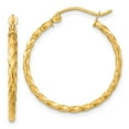 thumbnail image 1 of 10K Yellow Gold Twist Polished Hoop Earring, 1 of 1