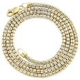 thumbnail image 1 of 10K Yellow Gold Two Tone 3mm Diamond Cut Ice Chain Bead Necklace 16 Inches, 1 of 7