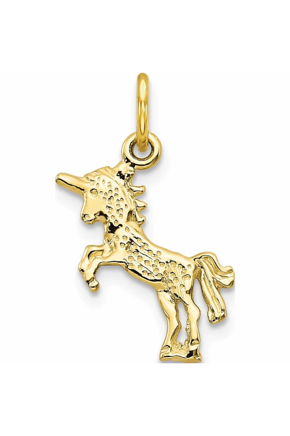 10K Yellow Gold Unicorn Charm