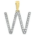 thumbnail image 1 of 10K Yellow Gold Unisex Diamond Initial Pendant Block Font Letters 0.25 Ct. | W, 1 of 3
