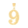thumbnail image 1 of 10K Yellow Gold Unisex Number 9 Charm Pendant, 1 of 1