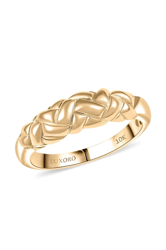 10K Yellow Gold Weaving Ring Size 7 3.50 Grams Christmas Gifts