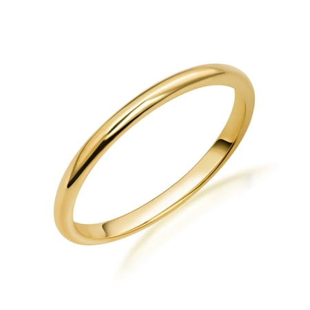 10K Yellow Gold Wedding Band Ring - Size 8.5