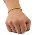 thumbnail image 1 of 10K Yellow Gold Wheat, Palm Chain Bracelet (4mm, 8"), 1 of 4