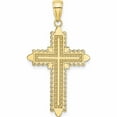 thumbnail image 1 of 10K Yellow Gold With Lace Border Cross Charm Made In United States -Jewelry By Sweet Pea, 1 of 5