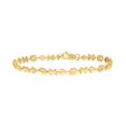 thumbnail image 1 of 10K Yellow Gold Womens I Love U Heart Link 8" Bracelet, 1 of 3