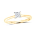 thumbnail image 1 of 10K Yellow Gold Womens Princess Diamond Solitaire Ring 1/6 Cttw, Womens Size: 5-10, 1 of 1