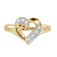 thumbnail image 1 of 10K Yellow Gold Womens Round Dia. Heart Ring 1/20ctw, Women's Size: 5-10, 1 of 4