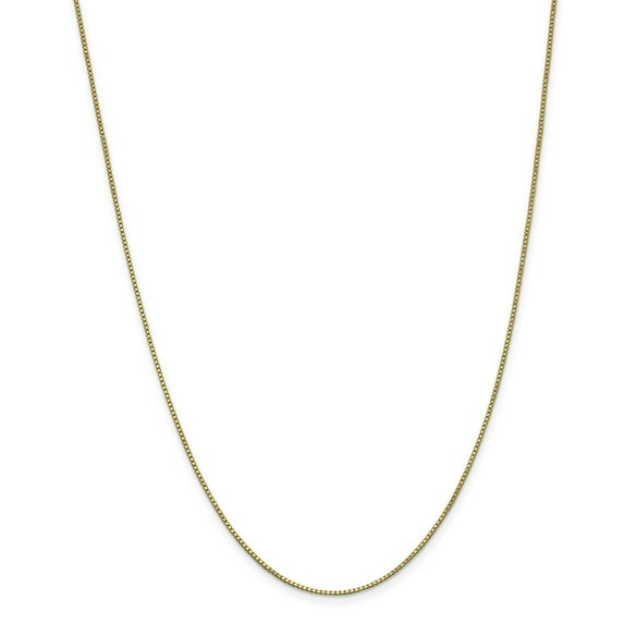 10K Yellow Gold bracelet Box chain 30 in 1 mm 1mm