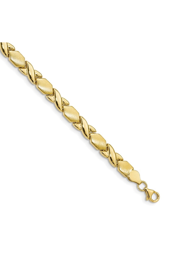 10K Yellow Gold bracelet X & O Fancy