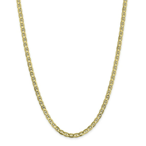 10K Yellow Gold chain Anchor Concave 22 in 4.5 mm 4.5mm