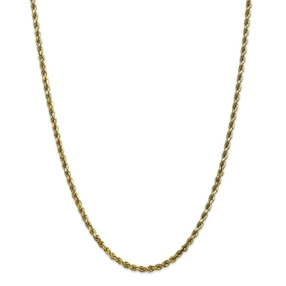 10K Yellow Gold chain Rope Concave Diamond-cut 20 in 3.5 mm