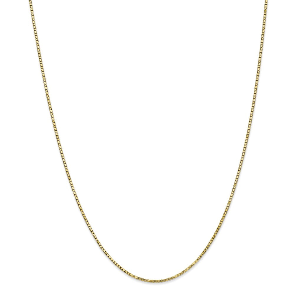 最終価格10k GOLD BOX CHAIN 20inch ベネチアン チェーン 10K Yellow Gold necklace Box chain 20 in 1.3 mm 1.30mm