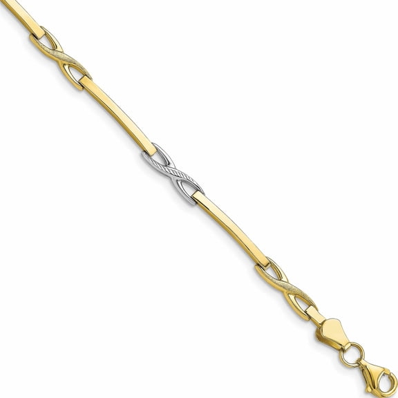 Jewelry by Sweet Pea 10K Rhodium-plated Polished Bracelet
