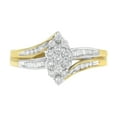 thumbnail image 1 of 10K Yellow and White Gold 1/2 Cttw Diamond Marquise Shaped Cluster Split Shank Ring (H-I Color, SI2-I1 Clarity) - Size 7, 1 of 7