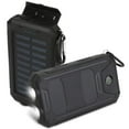 thumbnail image 1 of 10K mAh Solar Power Bank - Dual USB Ports, Battery Indicators, SOS LED Lights, Compass - Camping  Hiking - Black, 1 of 1