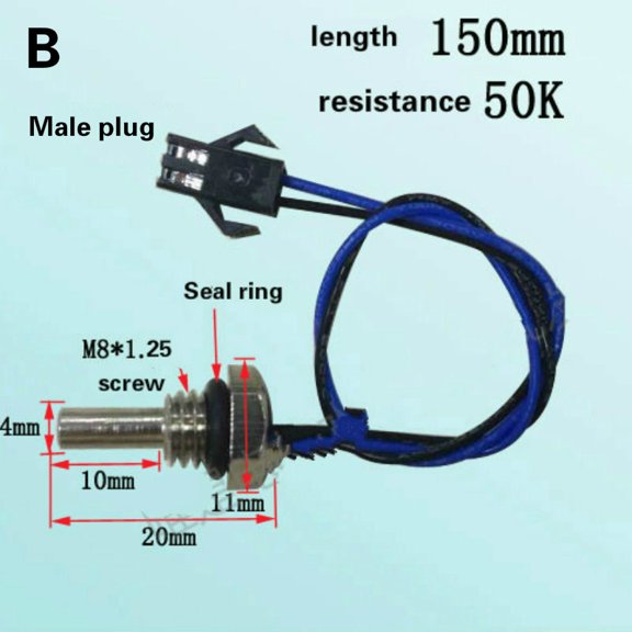 10K50K Wall-mounted furnace probe Gas water heater accessories Temperature sensor temperature sensing probe