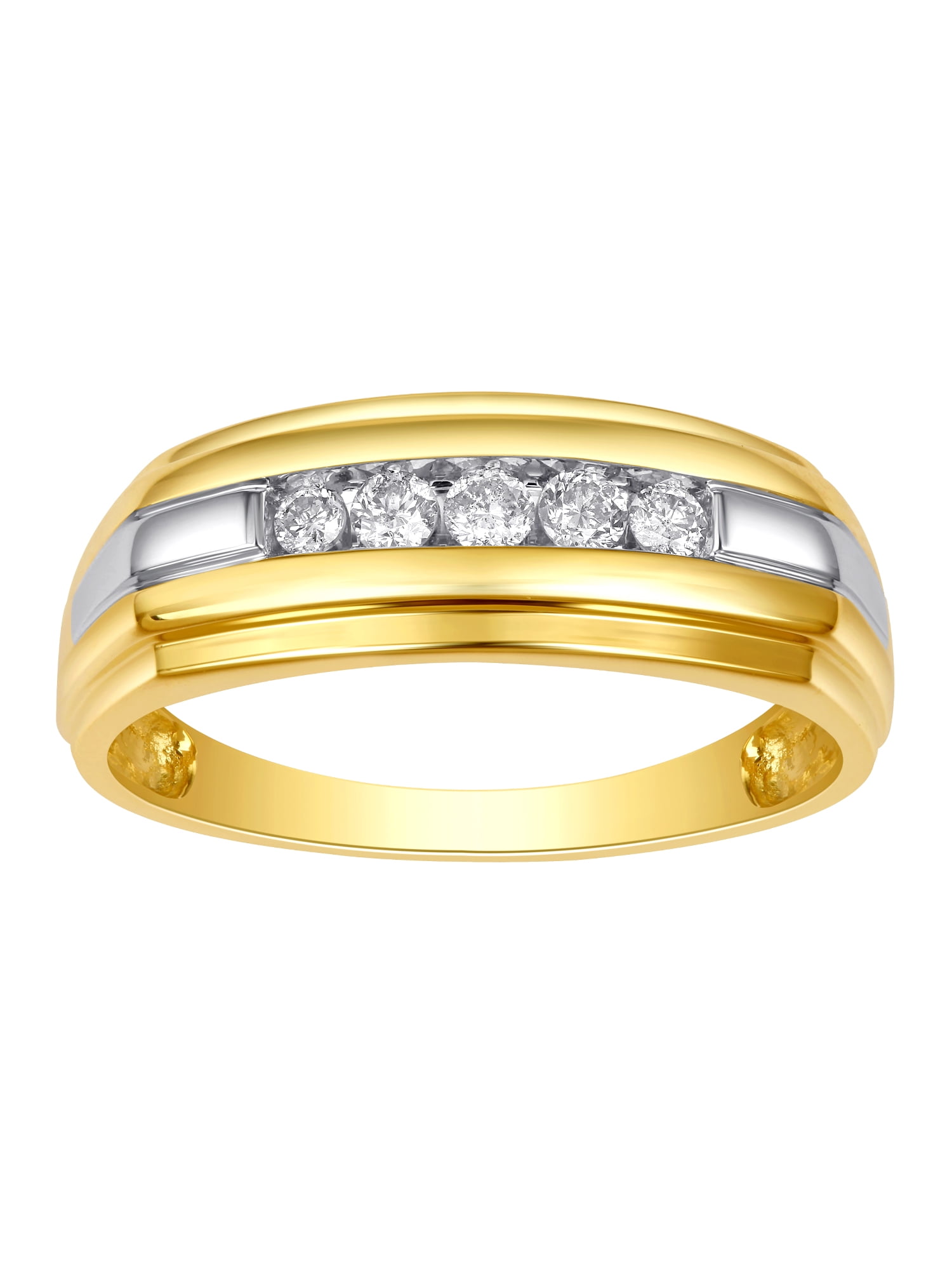 10KT YG BFJ 1/4CTTW MEN'S RING