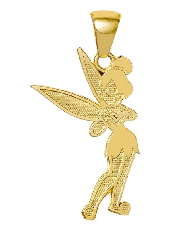 10KT Yellow Gold Tinker Bell Pendant 16"+2" chain