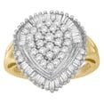 thumbnail image 1 of 10KT Yellow gold 1 CTTW Round and Baguette Cut Diamond Ring(I-J, I1-I2), 1 of 5