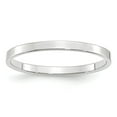 thumbnail image 1 of 10KW 2mm LTW Flat Band Size 5.5 in 10k White Gold, 1 of 3
