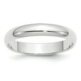 thumbnail image 1 of 10KW 4mm Half Round Band Size 8.5 in 10k White Gold, 1 of 3