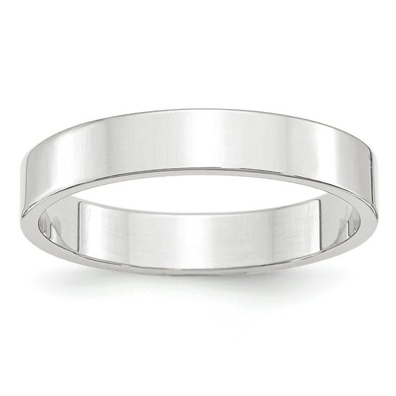 10KW 4mm LTW Flat Band Size 5 in 10k White Gold