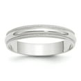 thumbnail image 1 of 10KW 4mm LTW Milgrain Half Round Band Size 6 in 10k White Gold, 1 of 3