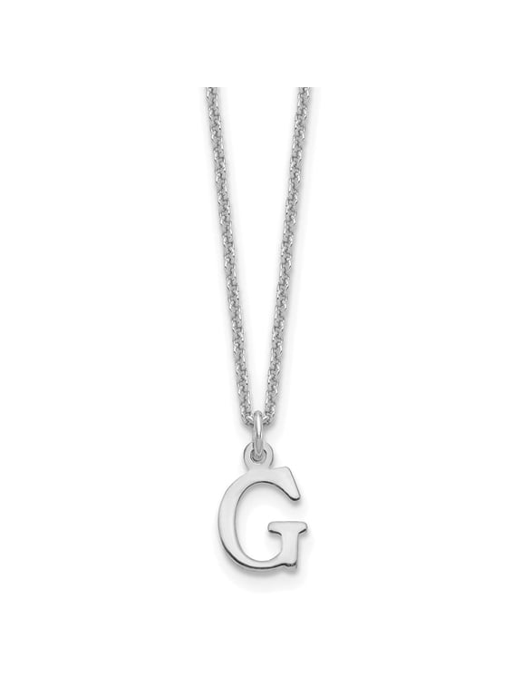 10KW Cutout Letter G Initial Necklace