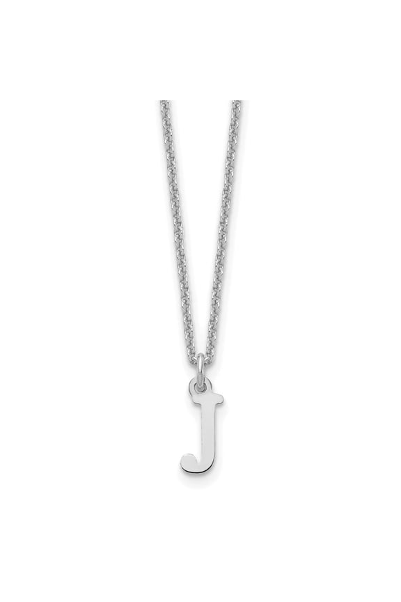 Finest Gold 10KW Cutout Letter J Initial Necklace