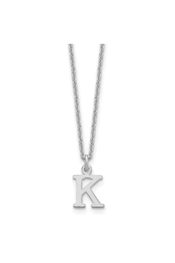10KW Cutout Letter K Initial Necklace