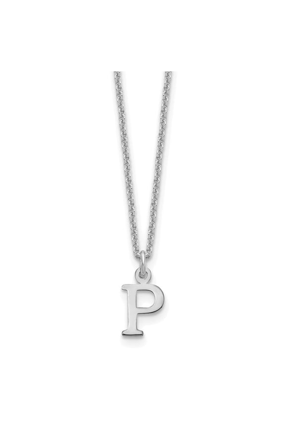 10KW Cutout Letter P Initial Necklace