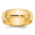 thumbnail image 1 of 10KY 5.5mm Half Round Wedding Band Ring, 1 of 5