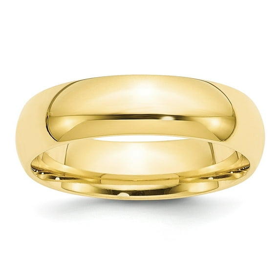 10KY 6mm Standard Comfort Fit Band Size 10 in 10k Yellow Gold