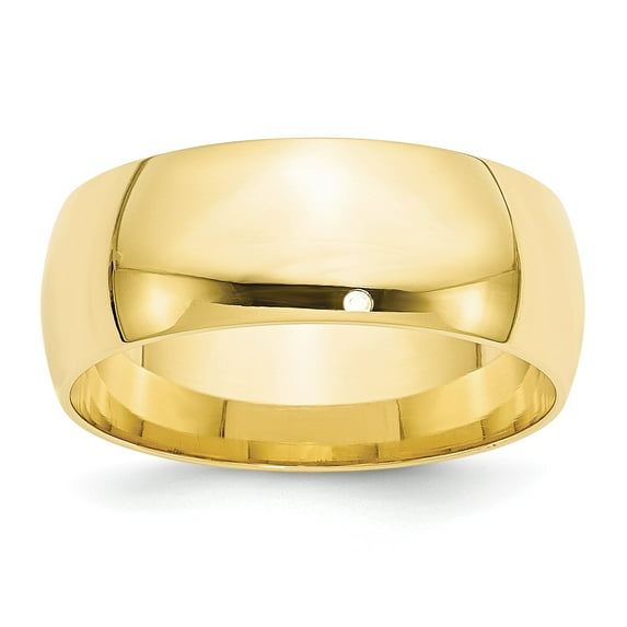 10KY 8mm LTW Comfort Fit Band Size 14 in 10k Yellow Gold