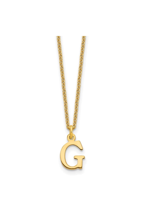 10KY Cutout Letter G Initial Necklace