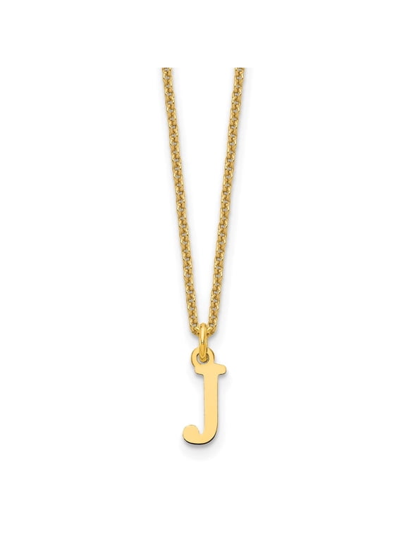 10KY Cutout Letter J Initial Necklace