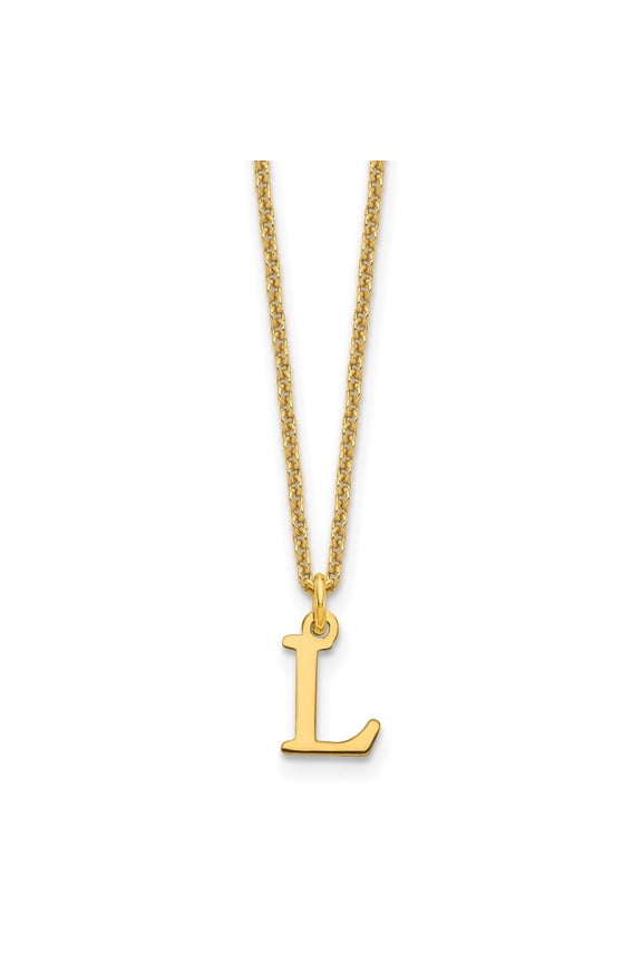 10KY Cutout Letter L Initial Necklace