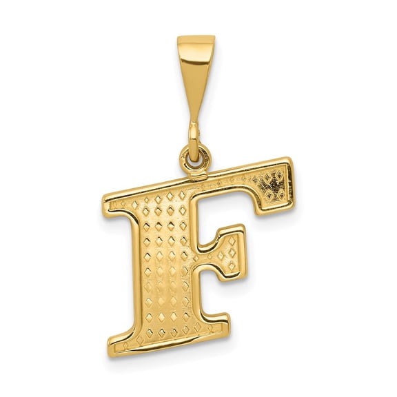 Finest Gold 10KY Initial F Pendant