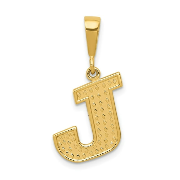 Finest Gold 10KY Initial J Pendant