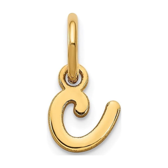 10KY Lower case Letter C Initial Charm