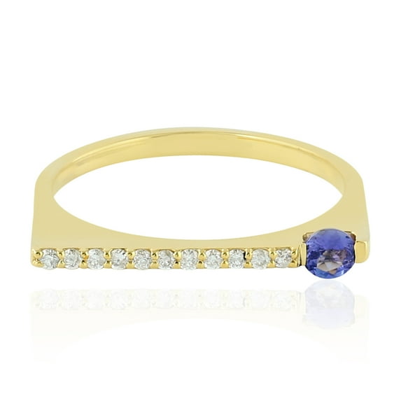 10Kt Gold Designer Ring Tanzanite Gemstone Jewelry